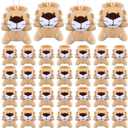 Shappy 50 Pcs Mini Animal Plush Toys Small Stuffed Animals Bulk Cute Tiny Plushies Keychains for Gift Party Carnival Prize (Lion)
