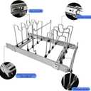 Pots and Pans Pull Out Organizer Under Cabinet, Adjustable Slide Out Pan and Pot Lid Rack Holder, Wire Dividers Kitchen Organization And Storage, Full-Extension Rail 12" W X 20" D