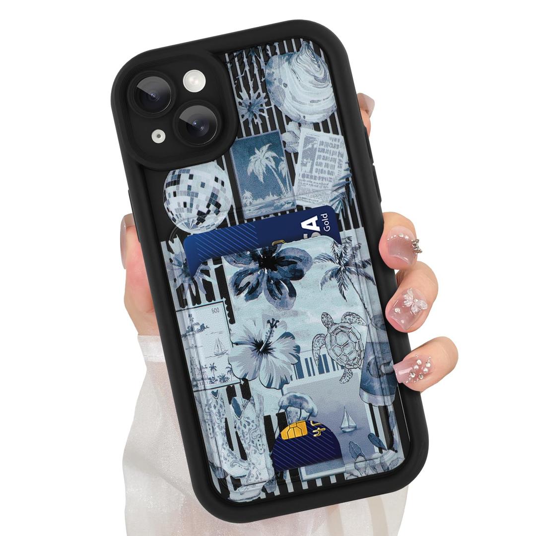 ZIYE Designed for iPhone 14 Wallet Case with Card Holder, Black