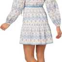 Adrianna Papell Women's Flounce Hem Short Dress (Blue)