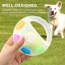 The Mellow Dog Calming Ball with Handle, Interactive Football Shape Balls for Dogs Playing, Interactive Pet Toy for Water Play,Training & Outdoor Games(Color:White)