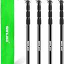 Tent Poles for Tarp, 8.2' Fiberglass Tarp Poles Set of 4, Tent Poles Replacement, Telescoping Pole, Canopy Poles, Camping Poles for Rooftop Tents, Trekking Pole Tent for Rain Fly, Camper, Awning, 2.9' to 8.2'
