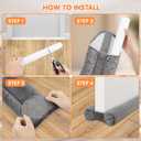 Premium Velvet Under Door Draft Stopper, Door Draft Stoppers for Bottom of Door with Double-Sided Windproof Seal, 30'' to 36'' Adjustable Gap Filler to Blocks Cold Air Light Dust Noise Drafts
