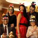 36 Pcs Casino Night Party Favors Casino Theme Felt Headband Eyeglasses Beaded Necklaces Dice Dollar Sign Poker Party Decorations Accessories for Las Vegas Game Night Decor Photo Prop Supplies