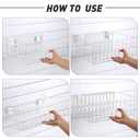 Hicarer 4Pcs Metal Slatwall Baskets and Bins Set Hanging Storage Baskets for PVC Slatwall Mounted Accessories Storage Display on Garage Panels(14.5x8.5x5,White)