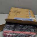 Broom with Dustpan Combo Set 54" Long Handle Adjustable Length Stainless Steel Broomstick Standing Dust Pan and Broom Set for Office Home Kitchen Lobby Floor Cleaning (Red and Black)