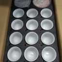 Teenyyou Set of 24 Tea Cups and Saucers, Vintage Style, 5.4 oz