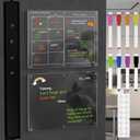 Magnetic Acrylic Calendar for Fridge,2 Pack 11"x15" Clear Fridge Calendar Dry Erase Magnetic Planning Boards Set(Monthly Planner+Blank Memo Board)