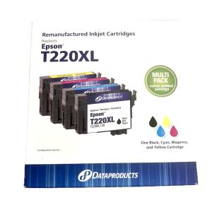 4 Pack New 220XL T220XL Ink for Epson WorkForce Black Color 220 T 220 XL Set