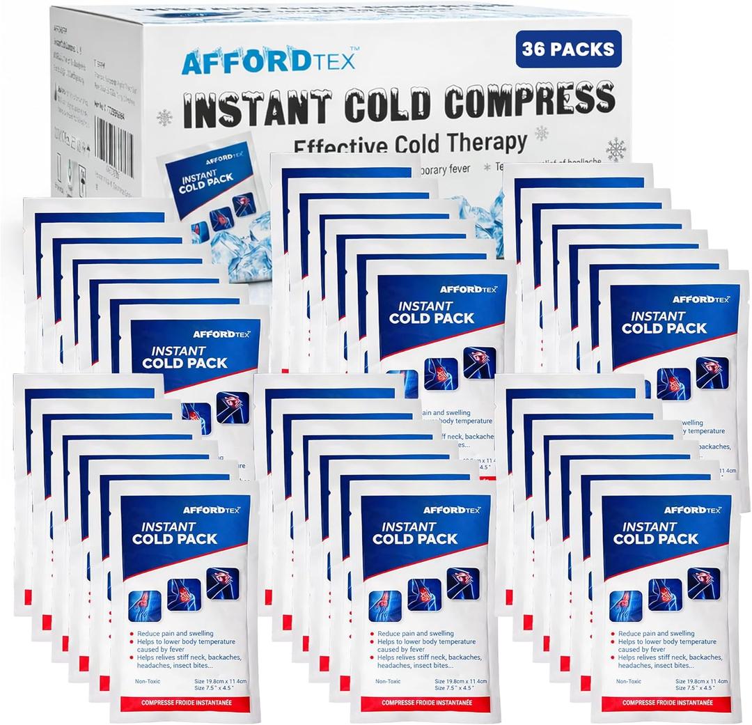 Instant Cold Pack -50 Count Disposable Large 7.5 x 4.5 Inches Ice Packs