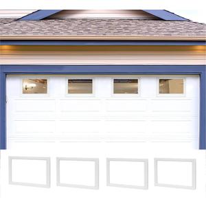 4PCS Garage Door Windows, 20.7"x13.8" Garage Door Windows Inserts with Plexy Glass for Exterior Garage Doors, Clear Design