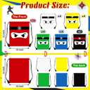 Censen 24 Pcs Ninja Drawstring Bags Set Bulk 12 x 10 Inch Candy Treat Goody Waterproof Beach Bags for Kids Ninja Themed Party Birthday Party Favor Supplies, about 12 x 10 inches