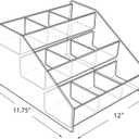 Azar Displays 326039 Three-Tier Counter with 9-Compartment Counter Step Display, 12" W x 11.75" D x 7.125" H