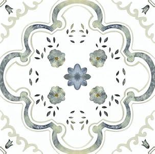 Dureidos Peel and Stick Floor Tiles:12"x12" Waterproof Vinyl Flooring, Self-Adhesive Easy to Install Green Tile Sticker, 10PCS Covering 10 Sq.Ft For Bathroom, Kitchen, Bedroom