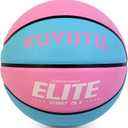 KUYOTQ Kids Toddler Youth Adult Size 3/4/5/6/7 Basketball 22/25.5/27.5/28.5/29.5" Thickened Rubber or Faux Leather Indoor Outdoor Basketball for Boys Girls Womens Mens Basket Ball Gifts (Pink,Blue-ELITE Thickened Rubber)