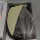 Grey Synthetic Lace Front Wig, Silver Side Part Short Straight Glueless Bob Wigs for White Women Daily Use 10IN (#2/60HL)