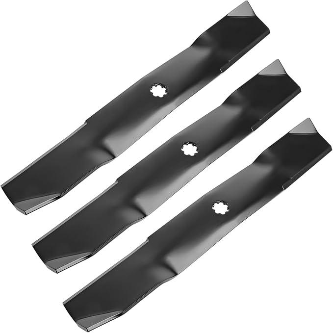 GX21380 Medium Lift Mower Blade, Compatible with John Dee re 54" Deck G110 D170 190C LA150 LA175 E180 S180 Riding Lawn Tractor, Replace GY20679 GY20684 GY20686, 3 Pack