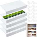 5 Pcs PVC Wire Shelf Covers 24x12 Inch, Wire Rack Covers 0.3 in Thick,Easy to Cut & Install,Removable Shelf Cover for Wires Shelving for Closet,Kitchen,Pantry,Bathroom,Office (White, 24W*12D)