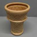 Fun&Unique Ice Cream Cone Flower Planter Charming 7inch tall x 3.5inchbottomwide x 5.3inchupperwide Ceramic Vase for Indoor & Outdoor Home Decor-Quirky Retro Garden Art for Plant Lovers (Standard Size)