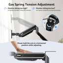 Acer Single Monitor Mount, Fully Adjustable Monitor Arm Fits 17 to 34 Inch Screens, Gas Spring VESA Mount with C-Clamp & Grommet Base, Computer Desk Arm with Tilt Swivel Rotate Supports 4.4-19.8 lbs