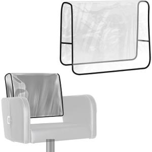 Salon Chair Cover - 20"x 15"x 4.5"Seat Covers Black,Salon Chair Covers Protectors,Square Salon Chair Covers Protectors fits Most Salon Chairs,Reinforced Precision Stitched Clear Covers (1, Small)