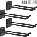 Sinoer Heavy Duty Double Garage Hooks 12.44 Inch Wall Mount Utility Hooks, Tool Organizer for Ladders, Bikes, Tires, Garden Tools & Strollers (4 Pack)