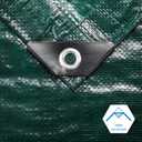 CARTMAN Finished Size 8x10 Feet Waterproof Green Tarp 8 Mil Thick, Multipurpose Protective Cover for Emergency Rain Shelter Camping Tarpaulin