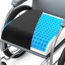 Wheelchair Seat Cushion for Pressure Relief, Cooling Gel Memory Foam Chair Cushion with Slope-Edge Design, Coccyx Support for Tailbone Pain, Non-Slip, for Wheelchairs, Office Chairs & Car Seats