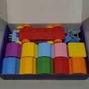 Toddler Learning Toys for 2 3 Year Old-Counting Matching & Sorting Activity Montessori Train Set with Farm Animals Finger Puppets Keys to Lock and Unlock Barn Birthday Easter Basket Stuffers