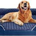 FERPOSH Orthopedic Dog Bed, Pet Sofa Bed with Removable Washable Cover, Waterproof Dog Bed, Anti Slip Bottom Dog Bed, Pet Sleeping Mat, 48" x 35", Tibetan Blue