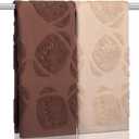 2 Pcs Football Hand Towels for Bathroom Cotton Absorbent Football Jacquard Weave Bath Towel Rugby Decorative Washcloths for Hand Drying Cleaning Cooking, 14 x 29 Inch (Dark Coffee, Light Coffee)