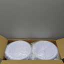 100pc Deep Bowl With White Background And Double Silver Edges, 12oz,Disposable Soup Bowls,Disposable Soup Dessert Salad Bowls for Wedding/Party/Catered Events (100Pack)