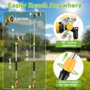 Watering Wand Hose Nozzles,35-54 Inch Adjustable, Aluminum Alloy Tube with Rubber Handle 10 Spray Patterns High Water Flow, No Leaking for Watering Plants and Lawn Cleaning(35-54inch)