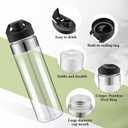 Mimorou 12 Pack Clear Water Bottle Bulk 20 oz Plastic Sports Water Bottles Reusable with Leakproof Lid, for Outdoor School Office Gym Cycling Teams, Lightweight, Easy Carry