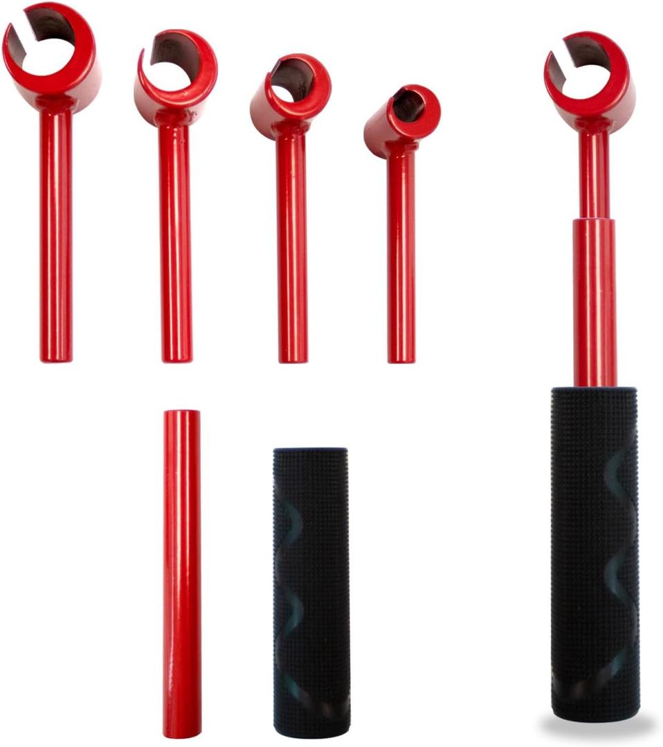 4 in 1 Door Hinge Adjustment Tool, Stainless Steel Hinge Gap Adjustment Wrench Set, Red Multi-Size Durable Hinge Gap Adjusting Wrench, Universal Door Gap Adjustment Tool for Residential & Commercial