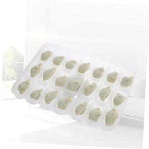 BESTonZON Dumpling Storage Box, Food Storage Containers with Lids, Reusable 21 Grid Dumpling Box Bins Holder with Lids for Refrigerator, Good Sealing Stackable Food Containers for Kitchen and Fridge