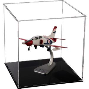 Evron Display Case for Collectibles Assemble Clear Acrylic Box Alternative Glass Case for Display Action Figures Home Storage & Organizing Toys (10x10x10 inch; 25x25x25 cm)