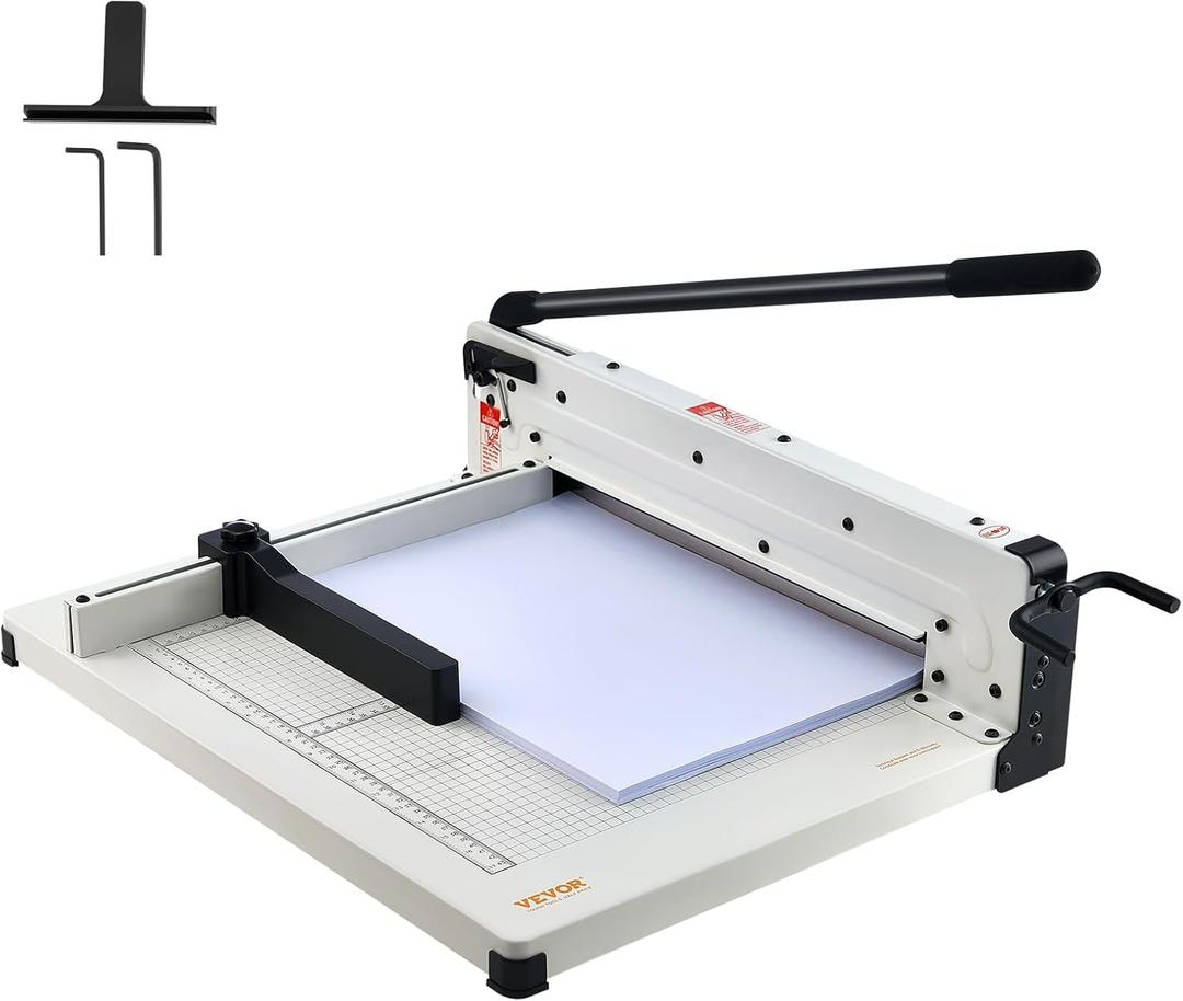 VEVOR Industrial Paper Cutter A3 Heavy Duty Paper Cutter 17 Inch Paper Cutter Heavy Duty 500 Sheets Paper with Clear Cutting Guide for Offices, Schools, Businesses and Printing Shops