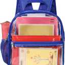 USPECLARE Clear Backpack for Stadium Approved 12612, Water proof Clear Bag for Stadium Events and Concert Work Sport Event (Blue)