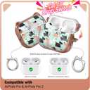 9 x RFUNGUANGO AirPods Pro Case for Women Girly Cat Case with Lock, Phone Stand, Keychain & Cleaner Kit, Compatible with Apple Airpods Pro 2nd/1st Generation Case Cover, Rose Gold Dog