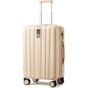 Hanke 20 Inch Carry On Luggage 22x14x9 Airline Approved Lightweight PC Hard Shell Suitcases with Wheels Travel Luggage Rolling Suitcase Travel Luggage Bag for WeekenderCuba Sand