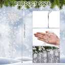 Vertintong 8 Pcs Christmas Tree Snowflake Decoration Crystal Ornaments Acrylic Clear Hanging Crystals Icicle Drop for Xmas New Year Winter Party Supplies