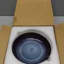 LERATIO Pasta Bowls,Ceramic 38oz Pasta Bowls,9.0" Reactive Glaze Pasta Bowl Set of 4,Microwave & Dishwasher,Oven Safe,Large Wide Serving Bowls for Salad, Dessert,Pizza,Fruit -Blue