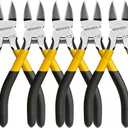 BOOSDEN 5" Wire Cutters, 5 Pack, Precision Cutting Pliers, Ultra Sharp Wire Snips Wire Clippers, Spring Loaded Flush Cutter, Diagonal Cutting Pliers for Jewelry Making Crafting, Wire Cutters Set