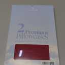 LuxClub Collection Pillowcases 2 Pack - Eco Friendly Wrinkle Free Cooling Pillow Cases with Satin Trim - Machine Washable Hotel Bedding Silky Soft - Burgundy King 36 x 20