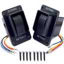 387874 Power Stabilizer Switch with Harness Replacement for Lippert Trailer Components 12V Extend Retract for RV Stabilizer Jacks IP66 Black