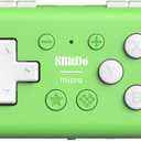 Nargos 8BitDo Micro Bluetooth Key Chain Sized Mini Controller for Nitendo Switch, Windows, Android and macOS (Micro- Green)