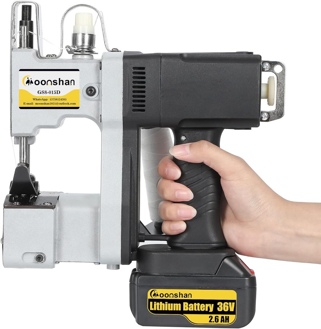 Cordless Bag Closing Machine 2s/bag Bag Sewing Machine Cordless Portable Bag Sewer 8.1Lbs Automatic Woven Bag white