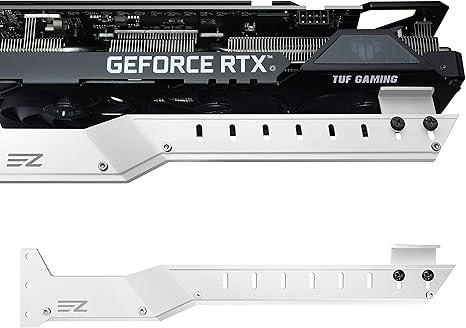 EZDIY-FAB GPU Holder Brace Graphics Card Support, Video Card Sag Holder/Holster Bracket Support AMD6700/Nvidia 3090 - 309EZ-White