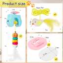 AIERSA Interactive Cat Hanging Toys for Indoor Cats,Automatic Cat Hanging Toys for Bored Indoor Adult Cats, Caterpillar and Flying Bird Toy for Door Frame, Self-Play Pet Chase Toy